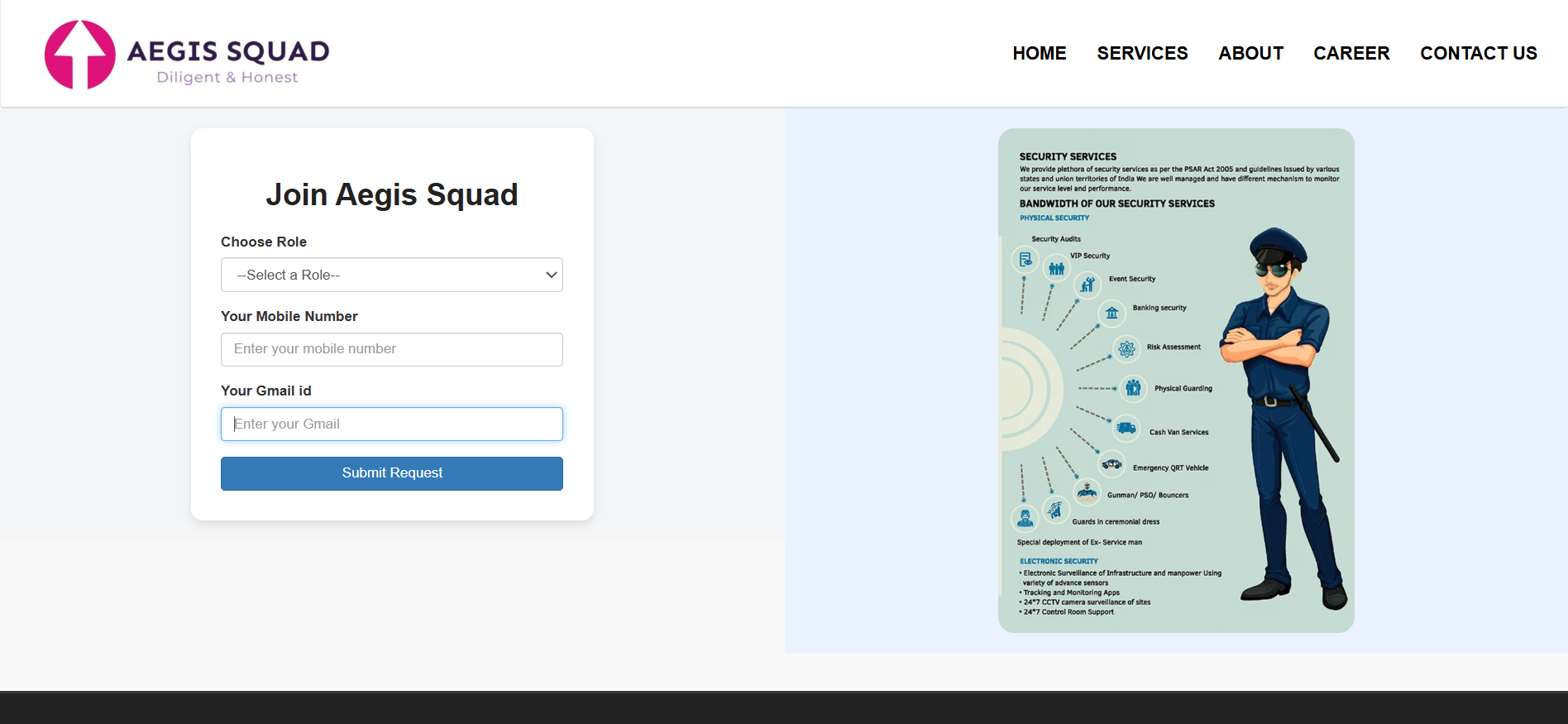 Aegis Squad careers page